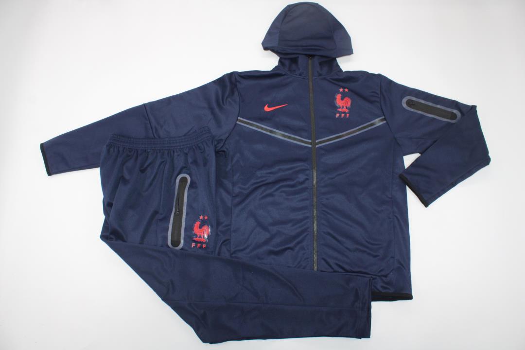 AAA Quality France 2022 Hoodie Tracksuit - Navy Blue